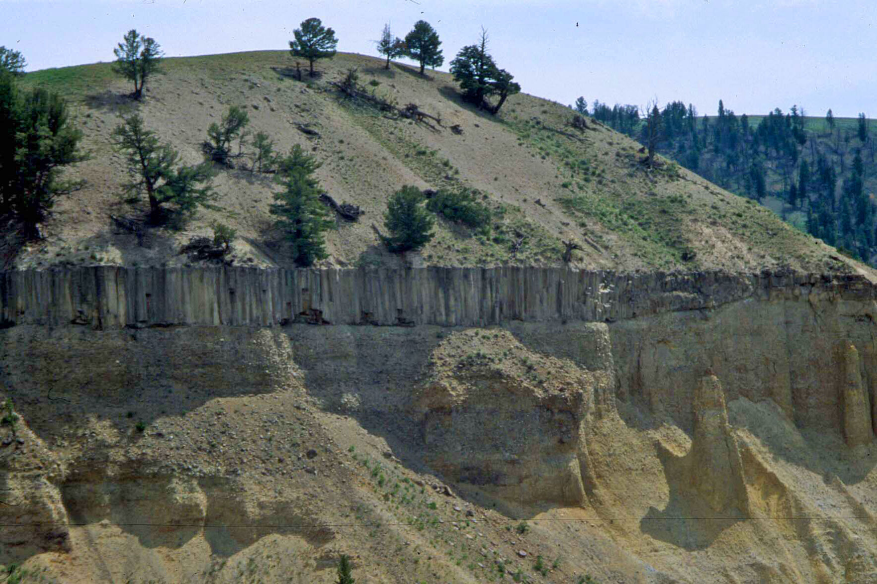 Columnar-jointed lava flow